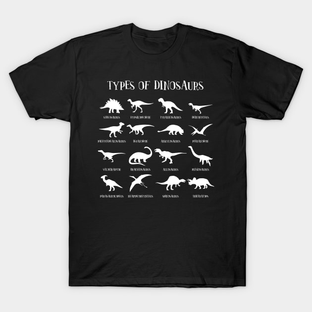 Types of Dinosaurs' Teaching Dinosaurs T-Shirt by ourwackyhome